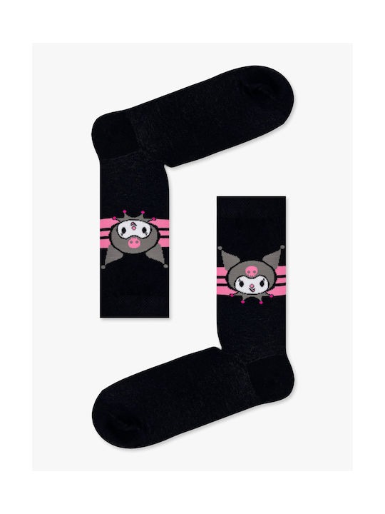 NODO Βαμβακερές Κάλτσες Kuromi  Μαύρες